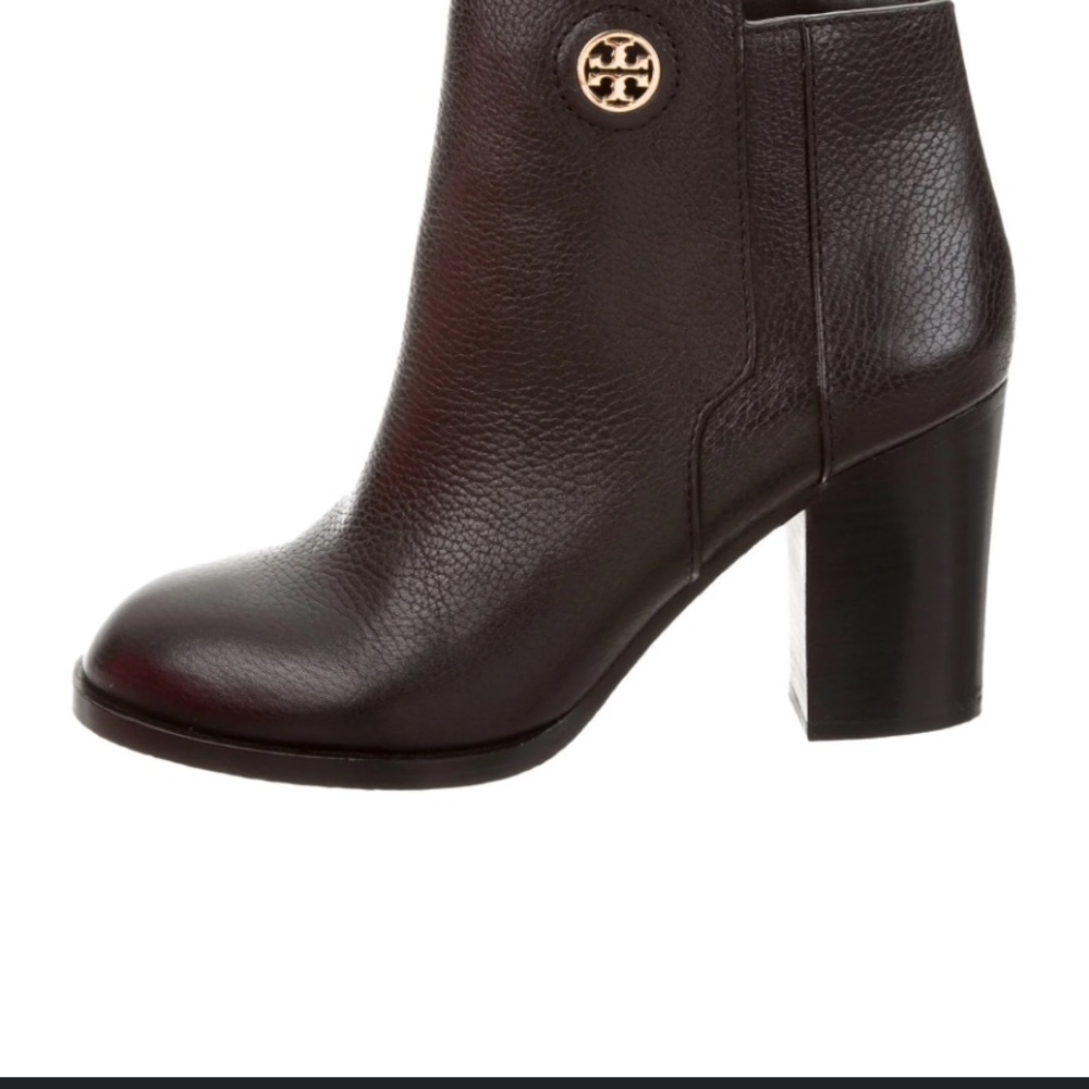 Tory Burch Dark Brown Ankle Booties